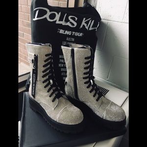 Dolls Kill Billionaire Bling Boots With Tour Tote